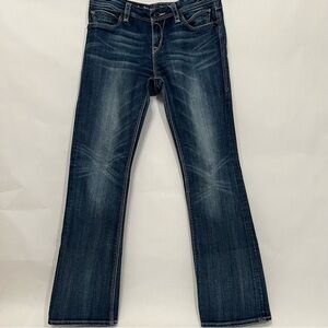 Rock Revival Charlotte Easy Boot Women Denim Jeans Size 29 Sequin Pocket Design